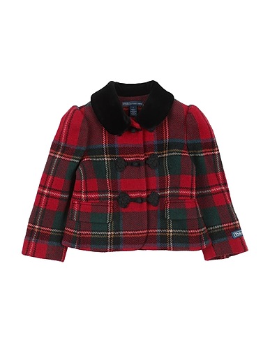 POLO RALPH LAUREN Coat Burgundy 80% Wool, 20% Polyamide, Cotton
