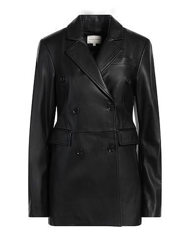 LOULOU STUDIO Coat Black 100% Lambskin