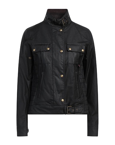 BELSTAFF Jacket Black 100% Cotton