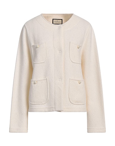 BRUNO MANETTI Jacket Ivory 62% Virgin Wool, 16% Alpaca wool, 12% Polyester, 10% Polyamide