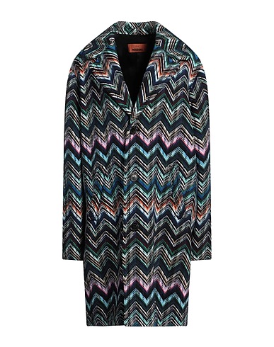 MISSONI Coat Emerald green 74% Wool, 26% Cotton