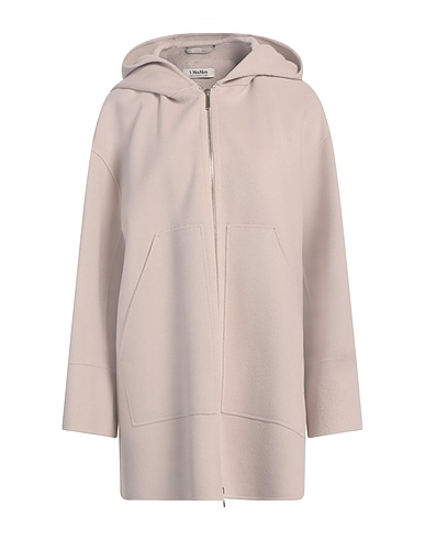 'S MAX MARA Coat Taupe 100% Virgin Wool