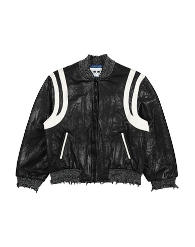MSGM Jacket Black 87% Polyester, 13% Elastane