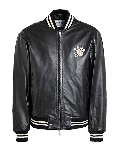 ICEBERG Bomber Black 100% Lambskin