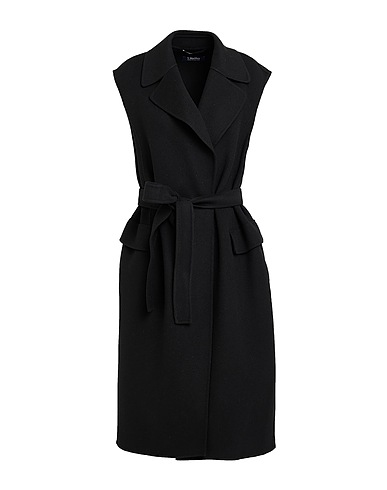 'S MAX MARA Cappotto Nero 100% Lana Vergine