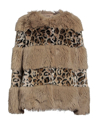 TWINSET Kunstpelz Khaki 100% Polyester, Acryl, Modacryl