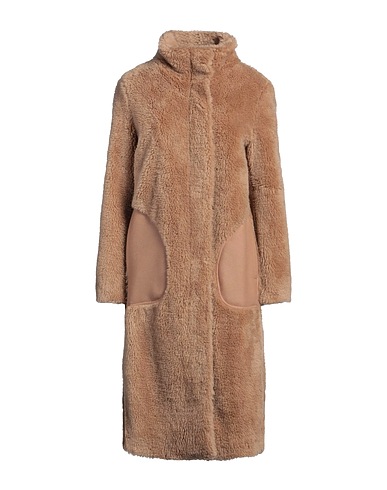 AKRIS Teddy Coat Camel 100% Wool, Virgin Wool, Polyamide, Cashmere