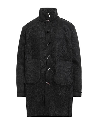 TAKESHY KUROSAWA Coat Black 80% Polyester, 20% Wool