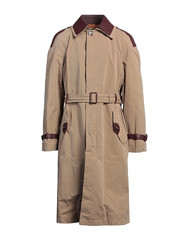 TOD'S Lange Jacke Khaki 45% Baumwolle, 39% Polyester, 16% Polyamid, Lammleder
