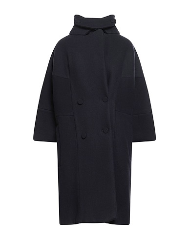 DRIES VAN NOTEN Coat Midnight blue 90% Wool, 10% Polyamide
