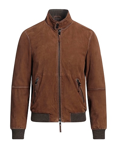 THE JACK LEATHERS Bomber Marrone 100% Pelle, Fibre tessili