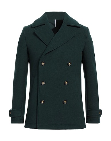 ALESSANDRO GILLES Cappotto Verde scuro 70% Poliestere, 30% Lana