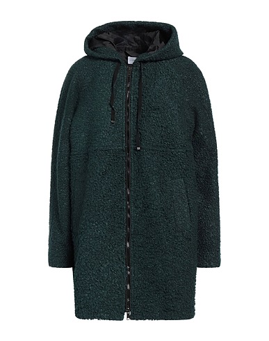 DIANA GALLESI Teddy Coat Emerald green 100% Polyester, Viscose, Polyamide, Elastane, Cotton
