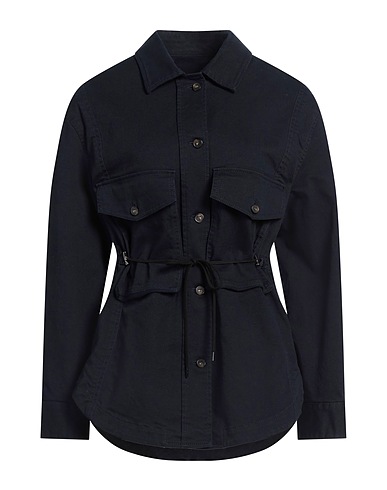 TOD'S Solid color shirts & blouses Navy 98% Cotton, 2% Elastane