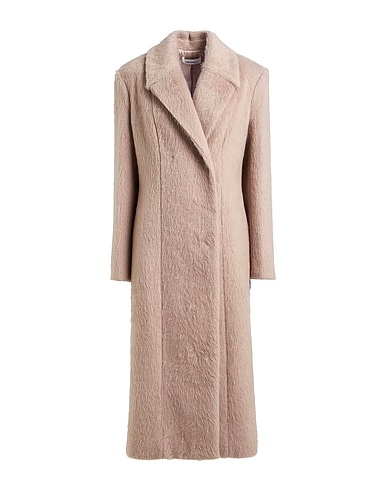 MEIMEIJ Coat Beige 66% Acrylic, 34% Polyamide, Acetate, Viscose