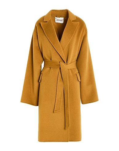 OTTOD'AME Coat Mustard 50% Wool, 30% Polyester, 20% Viscose