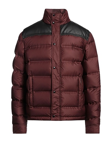 JUST CAVALLI Shell jacket Chocolate brown 100% Polyester, Polyurethane, Viscose