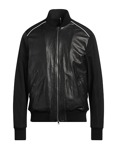 LOW BRAND Bomber Black 100% Leather, Viscose