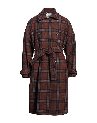 BOTTEGA MARTINESE Coat Brown 70% Wool, 25% Polyester, 5% Polyamide