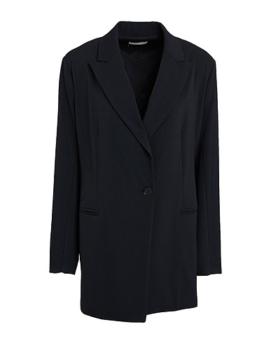 SEVENTY VENEZIA Full-length jacket Black 53% Polyester, 43% Virgin Wool, 4% Elastane