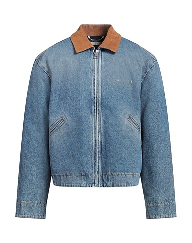 1989 STUDIO Giubbotto jeans Blu 100% Cotone, Lana, Acrilico