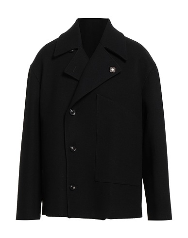 LARDINI Caban e doppio petto Nero 80% Lana, 20% Poliammide