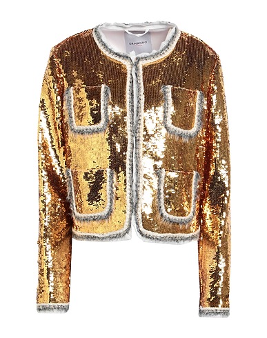 ERMANNO FIRENZE Jacket Gold 94% Polyester, 6% Elastane