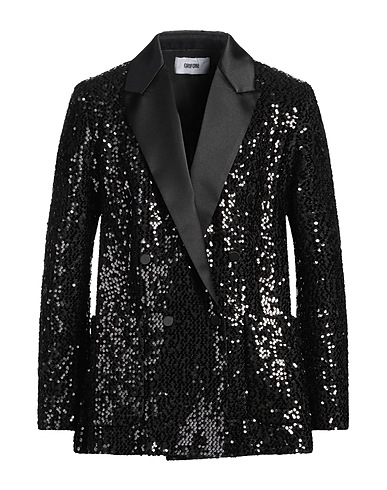 GRIFONI Blazer Black 94% Polyester, 6% Elastane