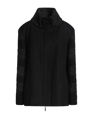 MOORER Coat Black 55% Wool, 20% Mohair wool, 20% Polyamide, 5% Cashmere, Nylon