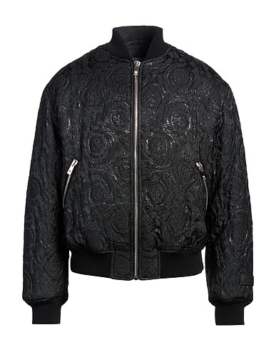 VERSACE Bomber Black 68% Polyester, 24% Polyamide, 8% Metallic Polyester, Cotton, Elastane