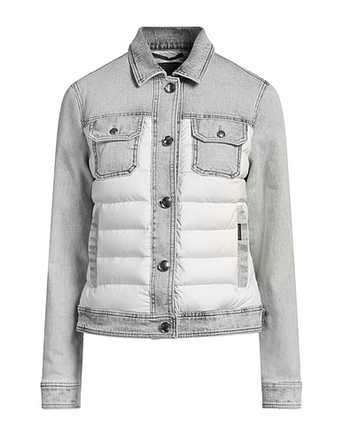MOORER Shell jacket Blue 97% Cotton, 3% Elastane, Polyamide, Polyurethane