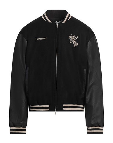 REPRESENT Bomber Black 80% Wool, 20% Polyamide, Polyurethane