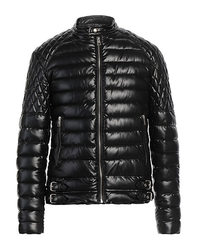 JUST CAVALLI Shell jacket Black 93% Polyester, 7% Elastane, Polyurethane, Viscose