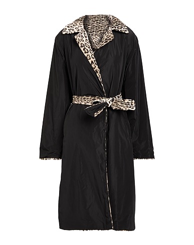 SEVENTY VENEZIA Full-length jacket Black 64% Cotton, 36% Viscose, Polyester
