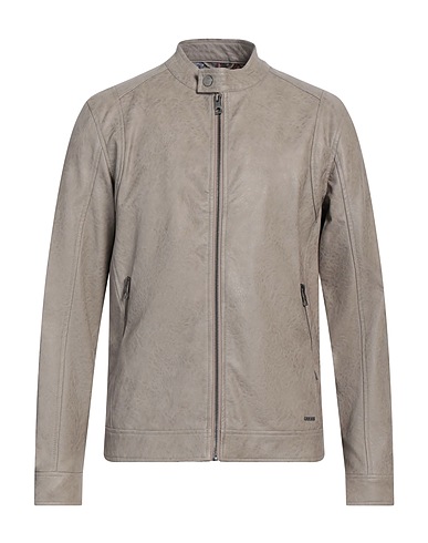 GUESS Biker jacket Taupe 100% Polyurethane