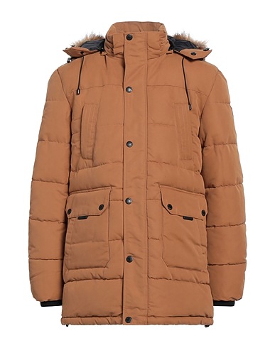 GUESS Shell jacket Camel 100% Polyester, Acrylic, Modacrylic