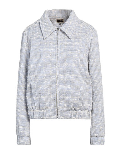 CLAUS TYLER Jacket Pastel blue 55% Cotton, 32% Polyester, 8% Metal, 5% Polyamide