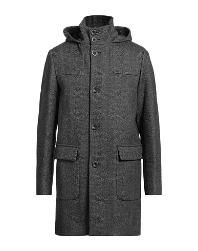 HERNO Coat Charcoal 100% Virgin Wool