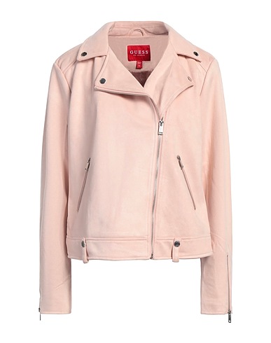 GUESS Biker jacket Blush 92% Polyester, 8% Elastane