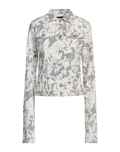FRANKIE MORELLO Jacket Off white 98% Cotton, 2% Elastane