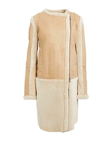 JACOB COHЁN Teddy Coat Beige Leather