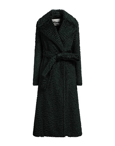 JIL SANDER Teddy Coat Dark green 68% Mohair wool, 32% Cotton
