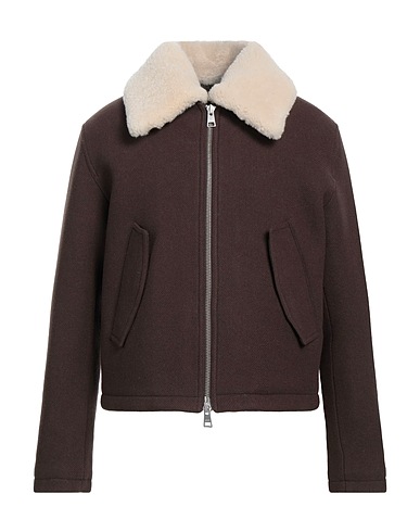 AMI ALEXANDRE MATTIUSSI Jacket Dark brown Virgin Wool