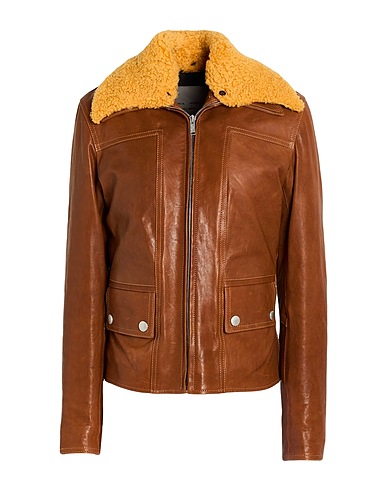 FRANKIE MORELLO Jacke Braun 100% Leder