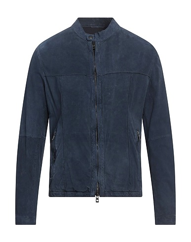 GMS-75 Biker jacket Navy blue 100% Leather