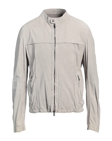 GMS-75 Blouson Gris clair 100% Cuir