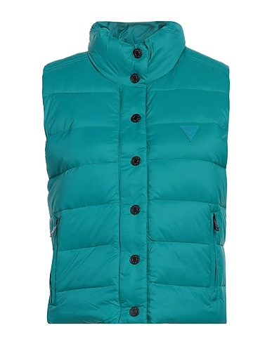 GUESS Gilet Emerald green 100% Polyamide