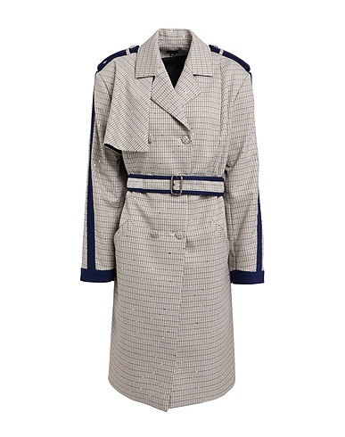 CLAUS TYLER Lange Jacke Hellgrau 64% Viskose, 31% Polyester, 4% Elastan, 1% Metallfaser