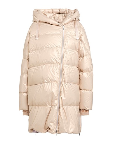 DIEGO M Shell jacket Beige 100% Polyester, Acrylic, Wool
