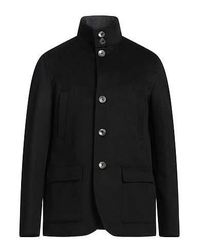 HERNO Mantel Nachtblau 90% Schurwolle, 10% Kaschmir, Polyamid, Polyurethan